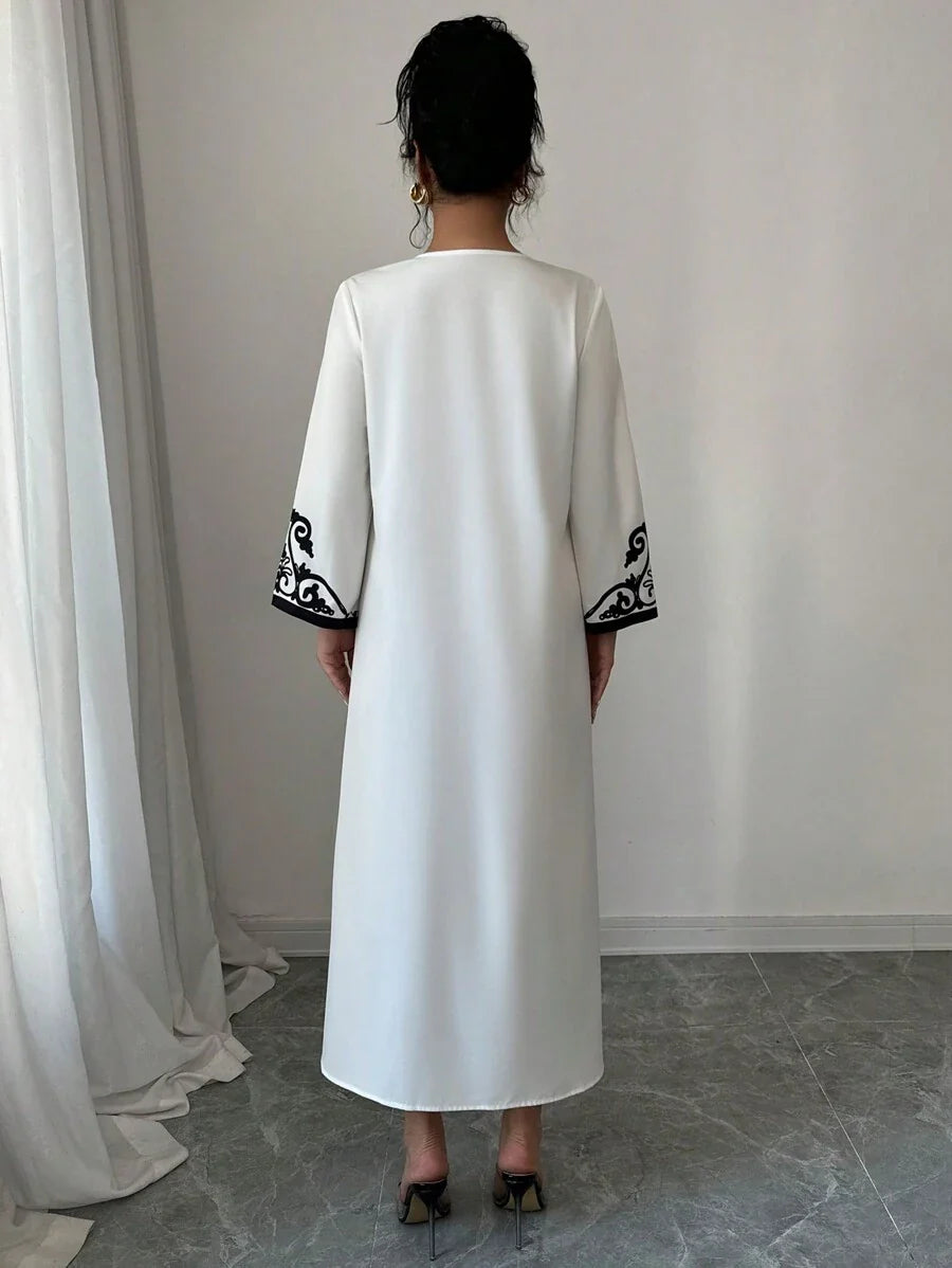 Buy SHEIN Elenzga Long Robe Dress For Women, New Arrival Fashion Loose Placement Print Ladies Robe in Pakistan