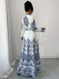 Buy SHEIN Elenzga Long Sleeve Fitted Waist Long Dress For Women in Pakistan