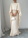 Buy SHEIN Elenzga Women Elegant Solid Color Minimalist Casual Poncho Sleeve Dress Maxi Women Outfit in Pakistan