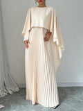 Buy SHEIN Elenzga Women Elegant Solid Color Minimalist Casual Poncho Sleeve Dress Maxi Women Outfit in Pakistan