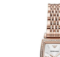Buy Emporio Armani Gianni T-Bar White Dial Rose Gold Steel Strap Watch for Women - AR11406 in Pakistan
