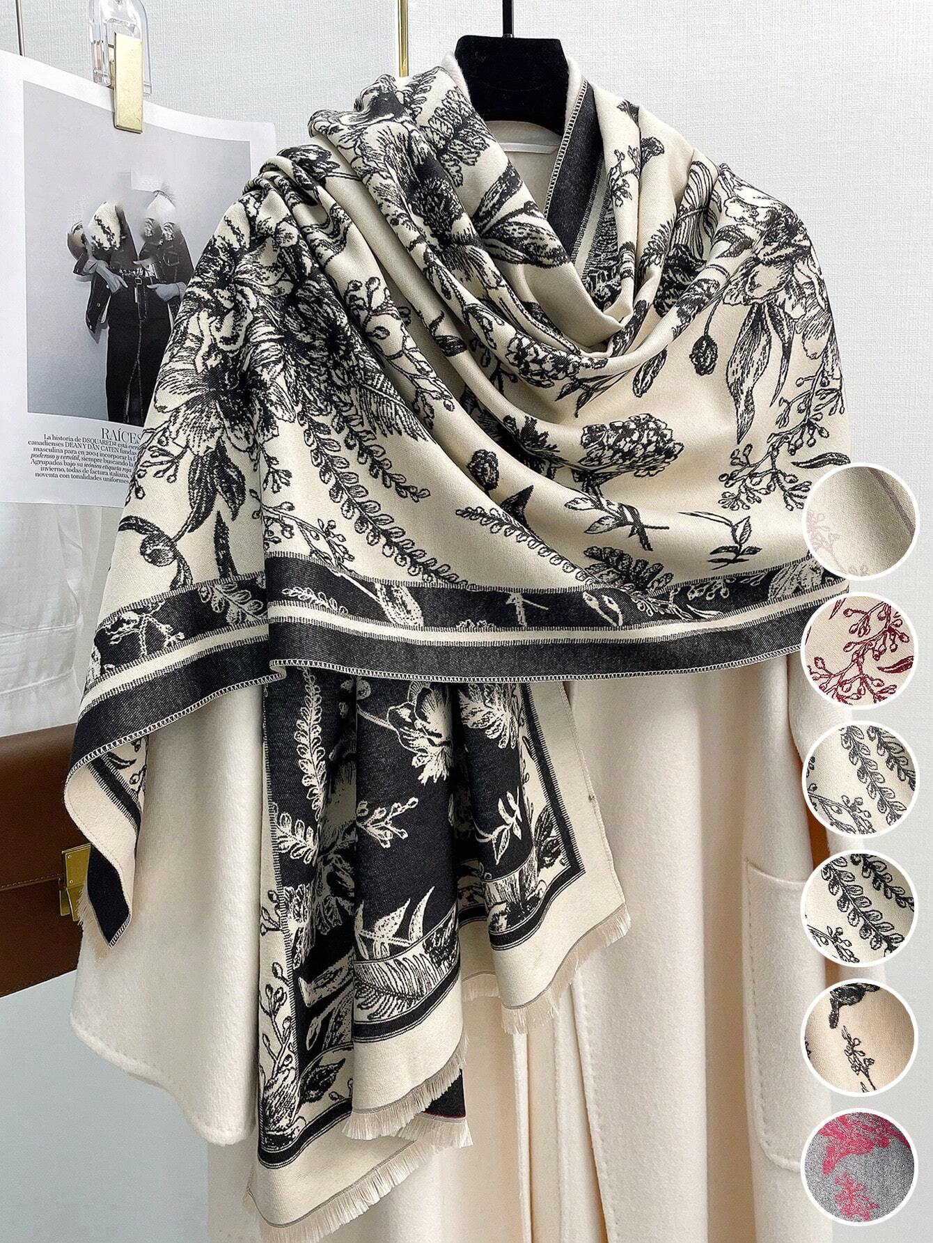 Buy SHEIN FADZOYLE 1pc Flowers Scenic Pattern Scarf Pashmina Shawl in Pakistan