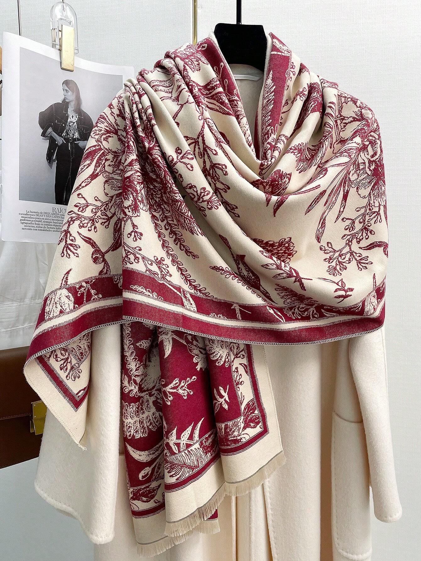 Buy SHEIN FADZOYLE 1pc Flowers Scenic Pattern Scarf Pashmina Shawl in Pakistan