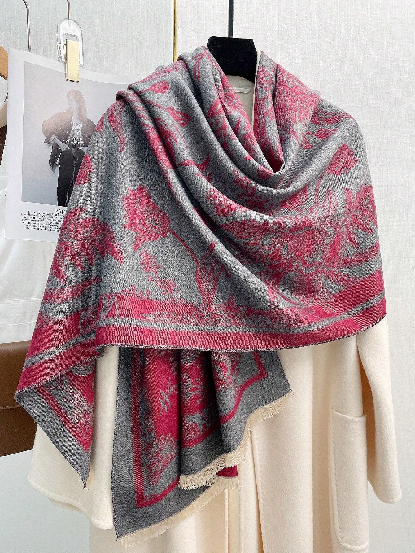 Buy SHEIN FADZOYLE 1pc Flowers Scenic Pattern Scarf Pashmina Shawl in Pakistan