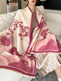 Buy SHEIN FADZOYLE 1pc Pink Women's Scarves Cashmere Feel Color Long Shawl Scarf Tassel Printed Pattern in Pakistan