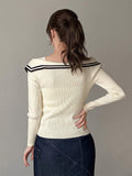 Buy SHEIN FRIFUL Women's Long Sleeve Knitted Sweater With Bow Decoration,Long Sleeve Tops in Pakistan