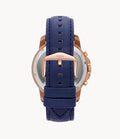Buy Fossil Men's Quartz Chronograph Blue Leather Strap Blue Dial 44mm Watch FS4835 in Pakistan