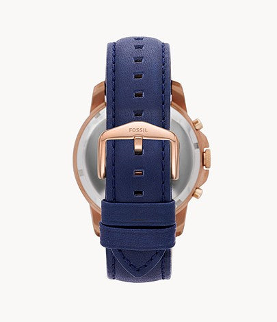 Buy Fossil Men's Quartz Chronograph Blue Leather Strap Blue Dial 44mm Watch FS4835 in Pakistan