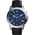 Buy Grant Navy Blue Dial Black Leather Strap Watch For Men in Pakistan