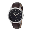 Buy Minimalist Black Dial Brown Leather Strap Watch For Men in Pakistan