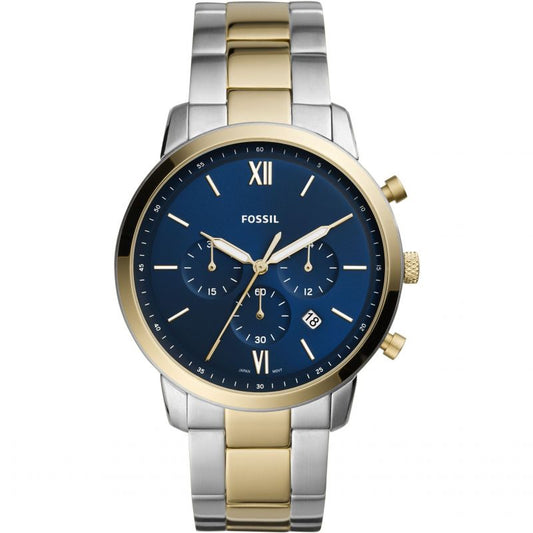 Buy Neutra Chronograph Blue Dial Two Tone Steel Strap Watch For Men in Pakistan