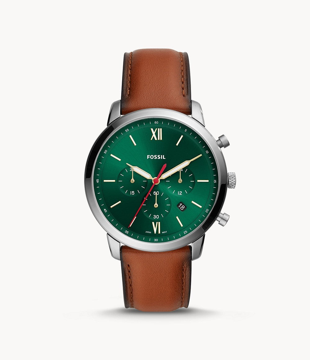 Buy Neutra Green Dial Brown Leather Strap Watch For Men in Pakistan