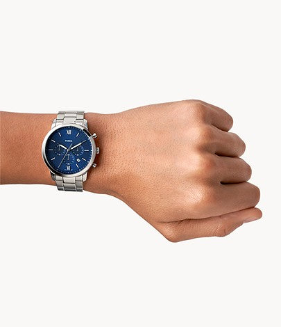 Buy Fossil Men's Chronograph Quartz Stainless Steel Blue Dial 44mm Watch FS5792 in Pakistan