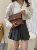 Buy SHEIN Fashionable,Minimalist,Casual,Litchi Embossed Flap Square Bag For Girl, Teen Girls in Pakistan