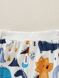 Buy SHEIN Fashionable 2pcs Baby Boys' Hoodie And Printed Pants Set in Pakistan