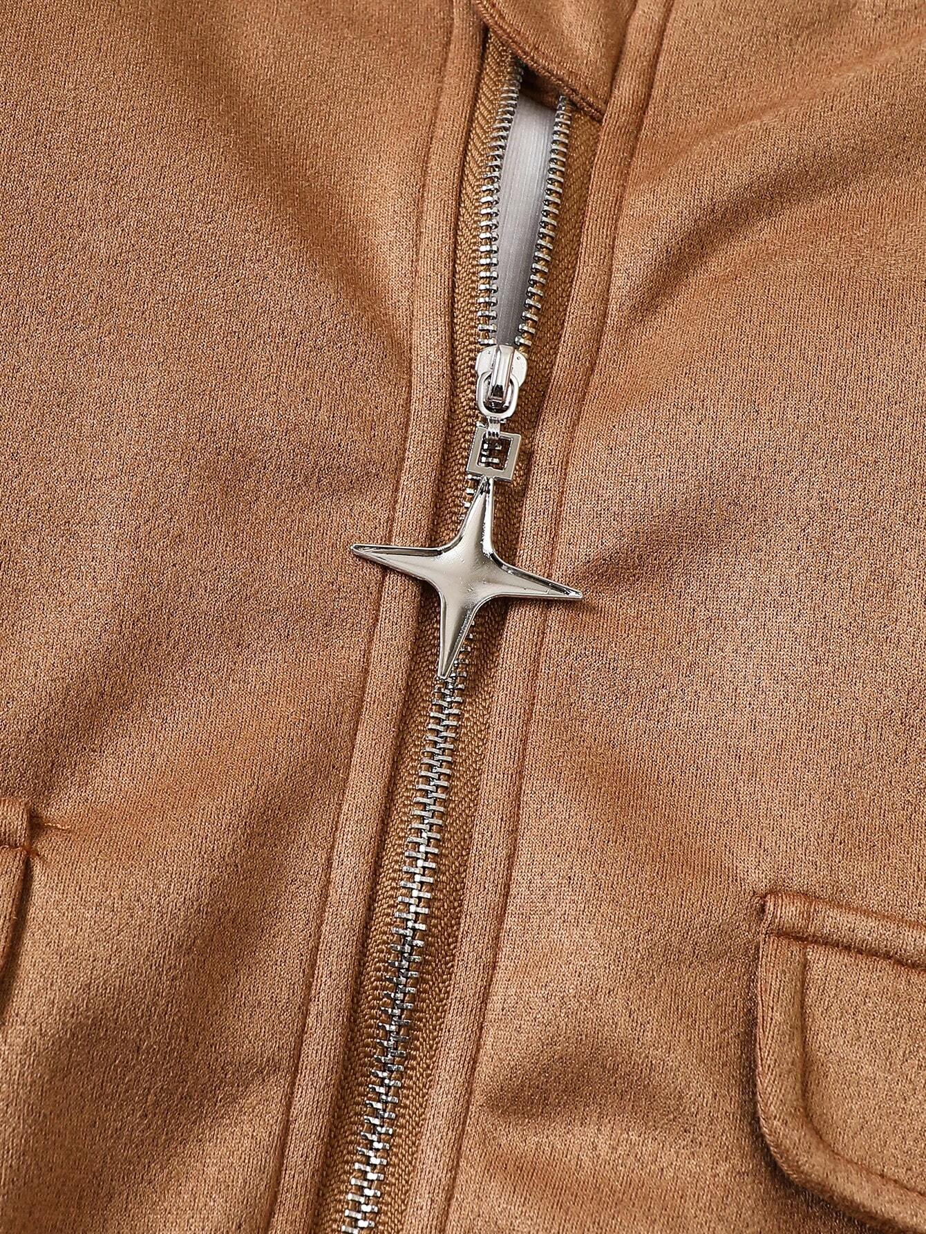 Buy Fashionable Baby Boys' Suede Jacket And Twill Cargo Pants, Suitable For Fall/Winter Outings in Pakistan