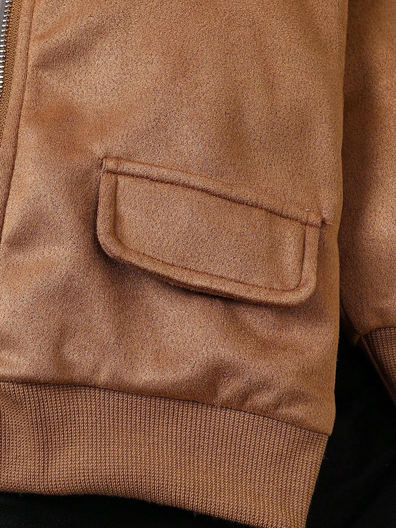 Buy Fashionable Baby Boys' Suede Jacket And Twill Cargo Pants, Suitable For Fall/Winter Outings in Pakistan