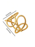 Buy SHEIN Fashionable Minimalist Style Stainless Steel Open Ring, Ins Design in Pakistan