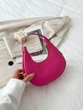 Buy SHEIN Fashionable Solid Color Crocodile Pattern Shoulder Bag in Pakistan