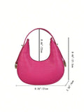 Buy SHEIN Fashionable Solid Color Crocodile Pattern Shoulder Bag in Pakistan