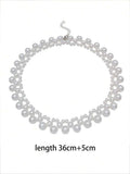 Buy SHEIN Faux Pearl Decor Bridal Necklace Elegant Pearl Necklace Women in Pakistan