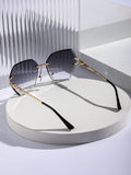 Buy SHEIN Faux Pearl Decor Rimless Fashion Glasses in Pakistan