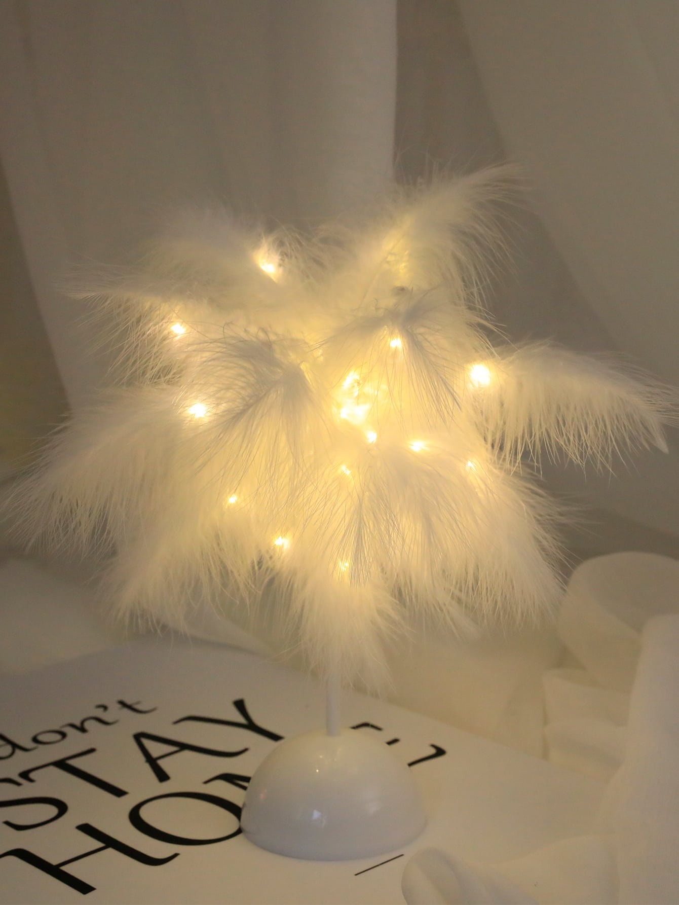 Buy SHEIN Feather Decor Table Lamp in Pakistan