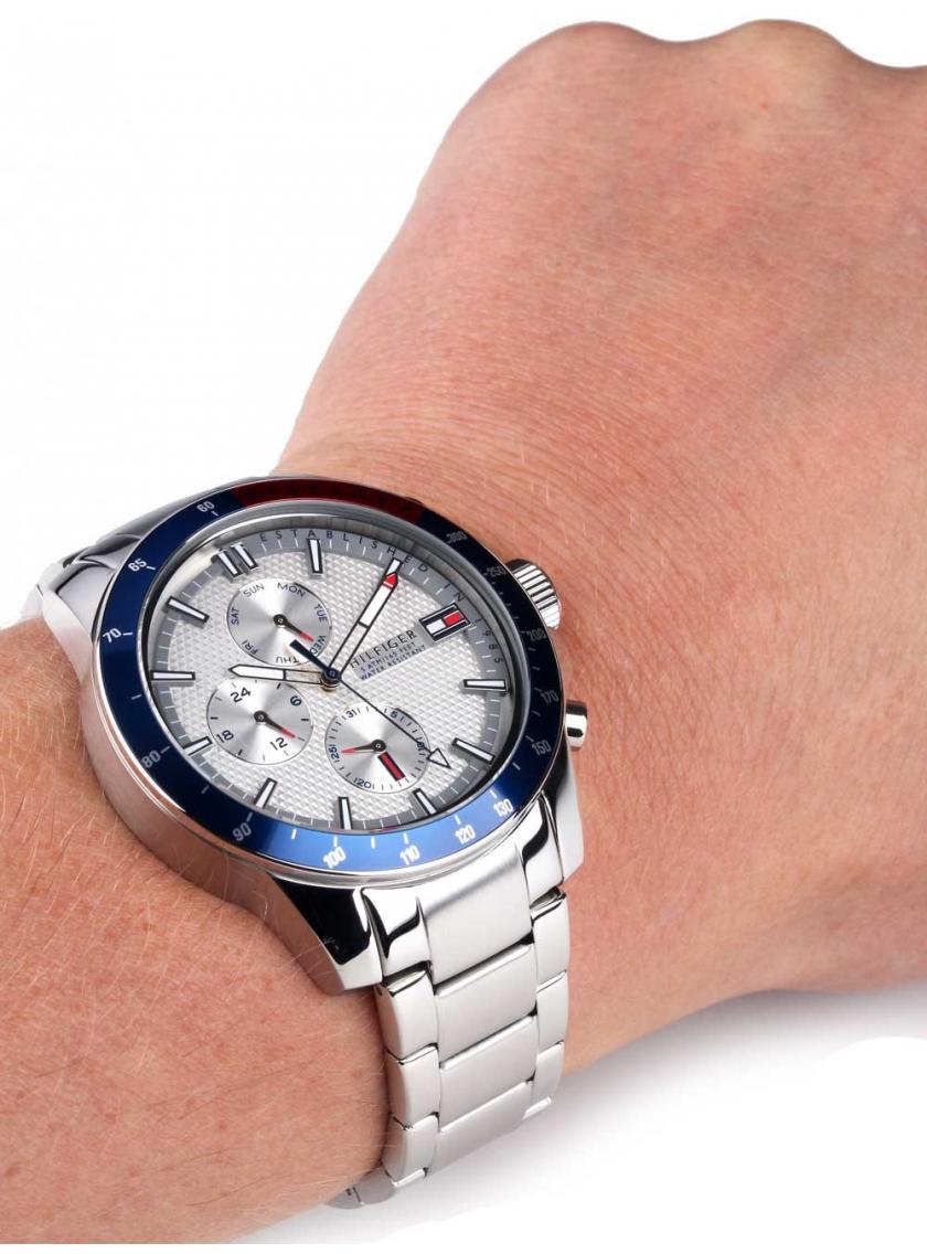 Buy Tommy Hilfiger Mens Quartz Stainless Steel White Dial 44mm Watch - 1791227 in Pakistan