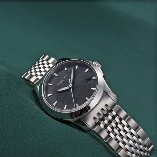 Buy Gucci G Timeless Black Dial Silver Steel Strap Watch for Women - YA126502 in Pakistan