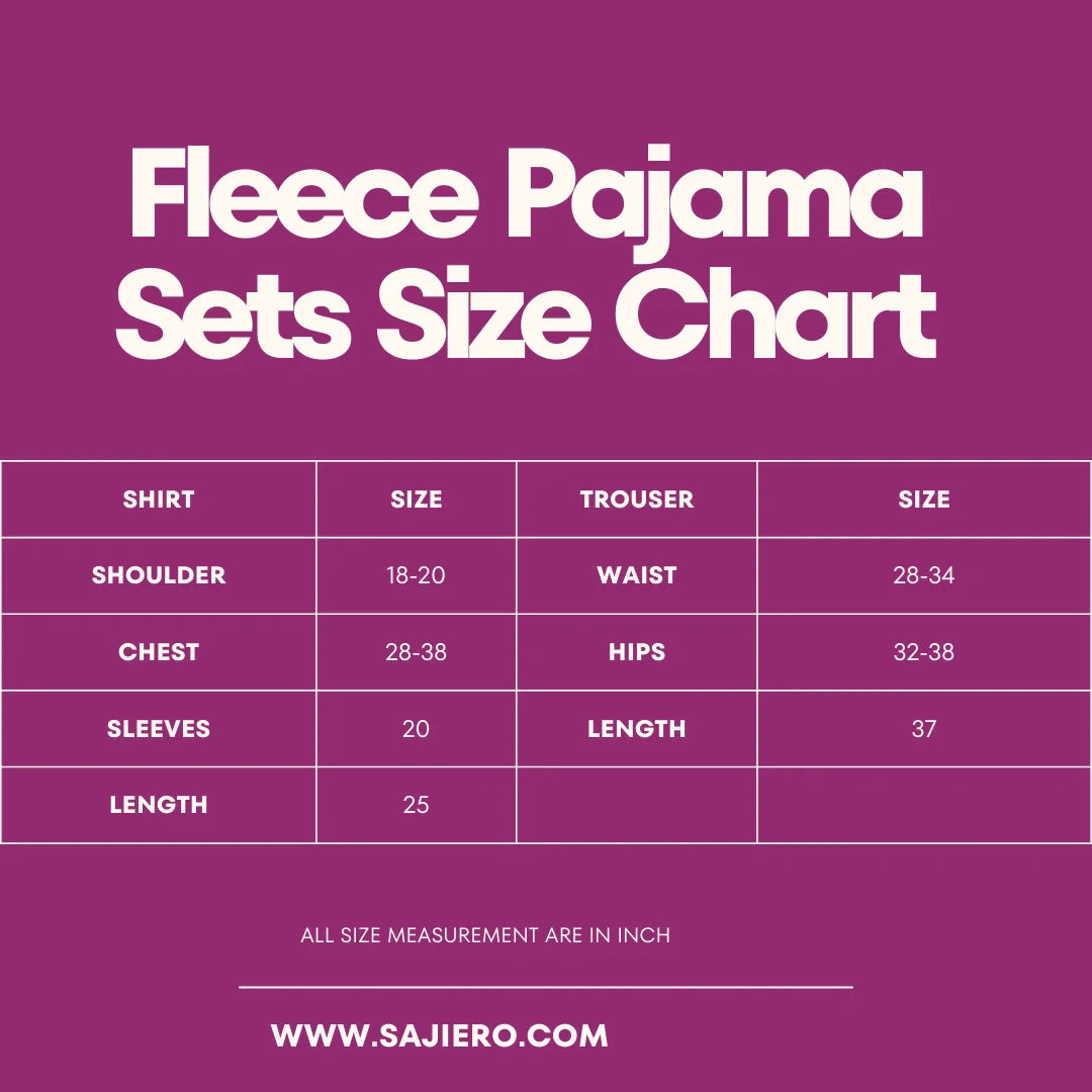 Buy Sajiero Bliss Fleece Pajama Suit in Pakistan