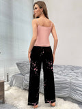 Buy SHEIN Floral Print Contrast Piping PJ Set / Pajama Set in Pakistan