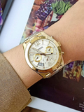 Buy Perfect Boyfriend Gold Dial Gold Steel Strap Watch For Women in Pakistan
