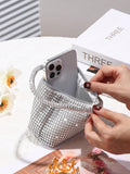 Buy SHEIN Glamorous Glitter Bling, Sequin, Luxury, Shiny Women's Mini Sparkling Rhinestone Clutch Bag in Pakistan