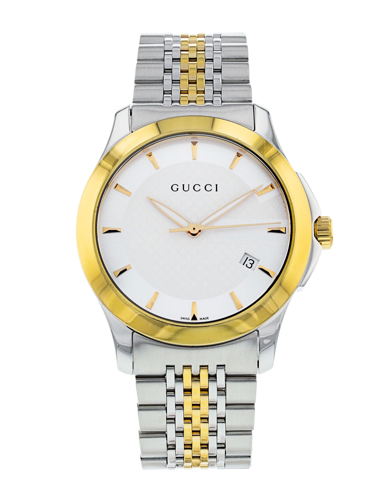 Buy Gucci G Timeless Silver Dial Two Tone Steel Strap Watch for Men - YA126409 in Pakistan