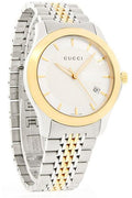 Buy Gucci G Timeless Silver Dial Two Tone Steel Strap Watch for Men - YA126409 in Pakistan