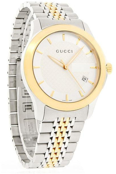 Buy Gucci G Timeless Silver Dial Two Tone Steel Strap Watch for Men - YA126409 in Pakistan
