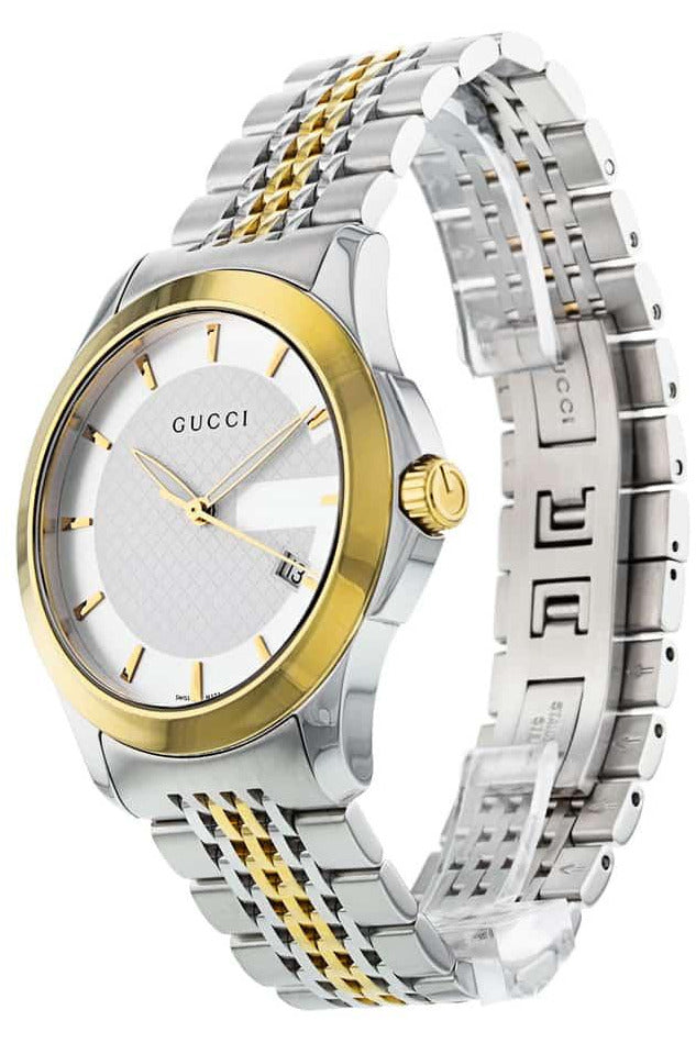 Buy Gucci G Timeless Silver Dial Two Tone Steel Strap Watch for Women - YA126511 in Pakistan