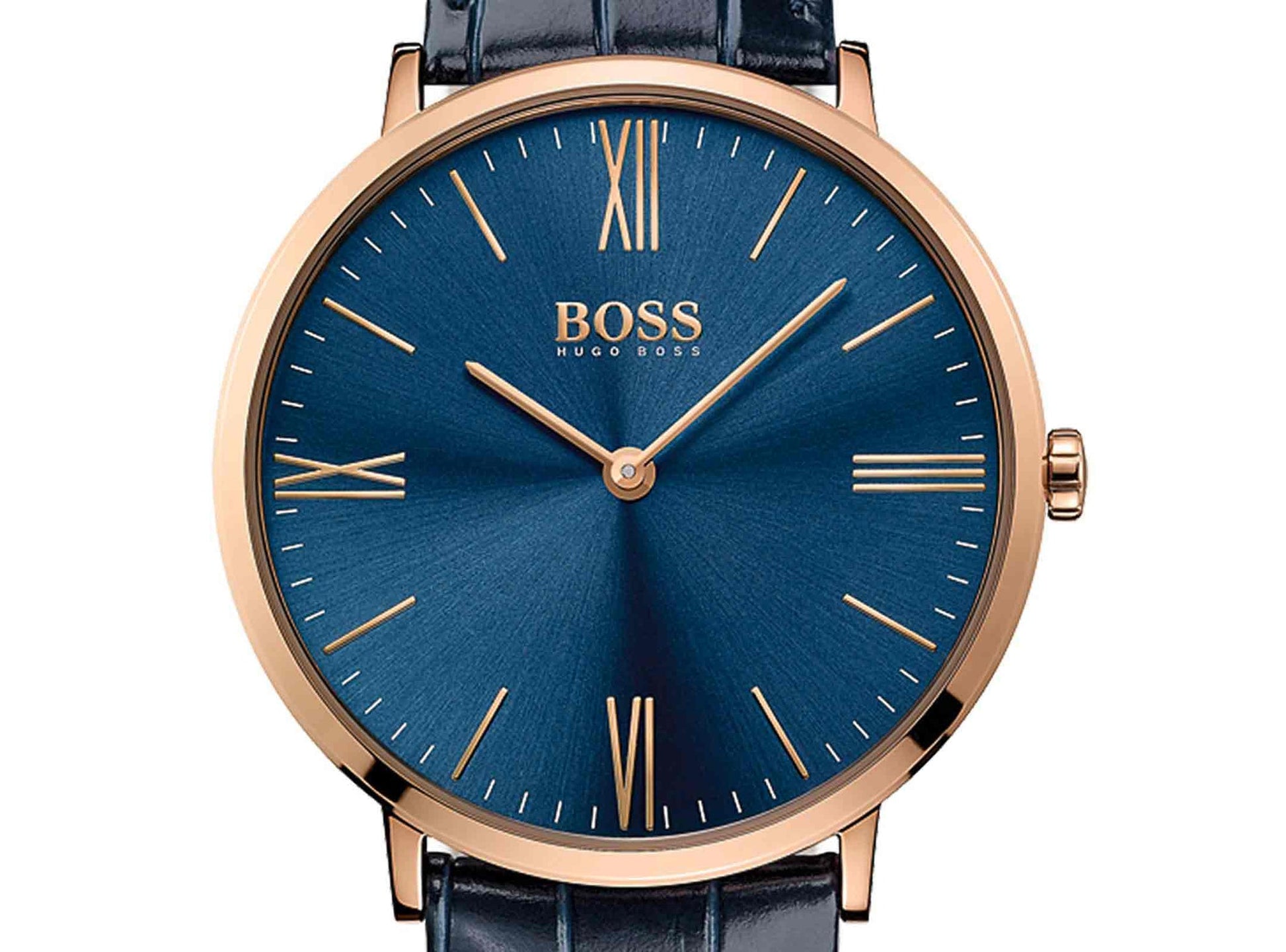 Buy Hugo Boss Mens Quartz Blue Leather Strap Blue Dial 40mm Watch - 1513371 in Pakistan