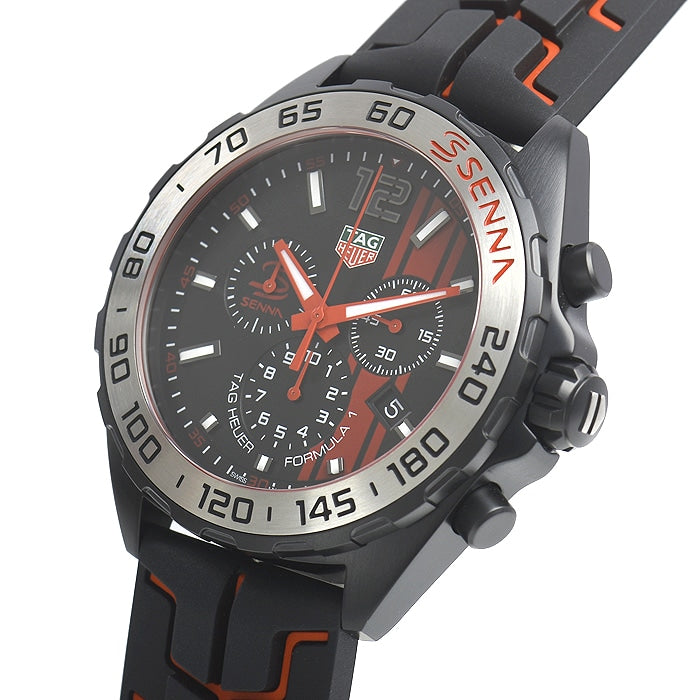 Buy Tag Heuer Formula 1 Ayrton Senna Special Edition Black Dial Black Rubber Strap Watch for Men - CAZ1019.FT8027 in Pakistan