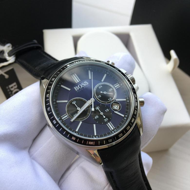 Buy Hugo Boss Drivers Blue Dial Black Leather Strap Watch for Men - 1513077 in Pakistan