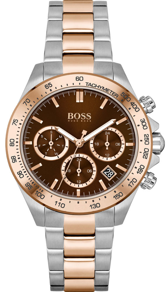 Buy Hugo Boss Womens Quartz Two-tone Stainless Steel Brown Dial 38mm Watch - 1502617 in Pakistan