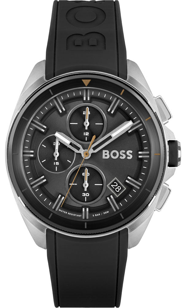 Buy Hugo Boss Chrono Volane Dial Black Silicone Watch for Men - 1513953 in Pakistan