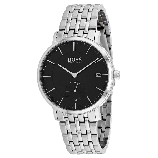 Buy Hugo Boss Mens Chronograph Quartz Silver Stainless Steel Black Dial 40mm Watch - 1513641 in Pakistan