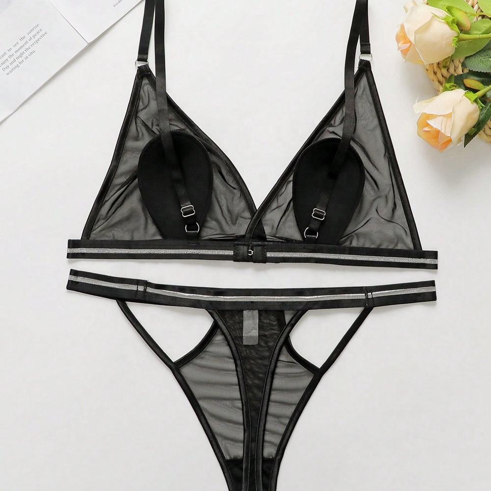 Buy Rum Transparent Non Padded Bra and Panty Set in Pakistan