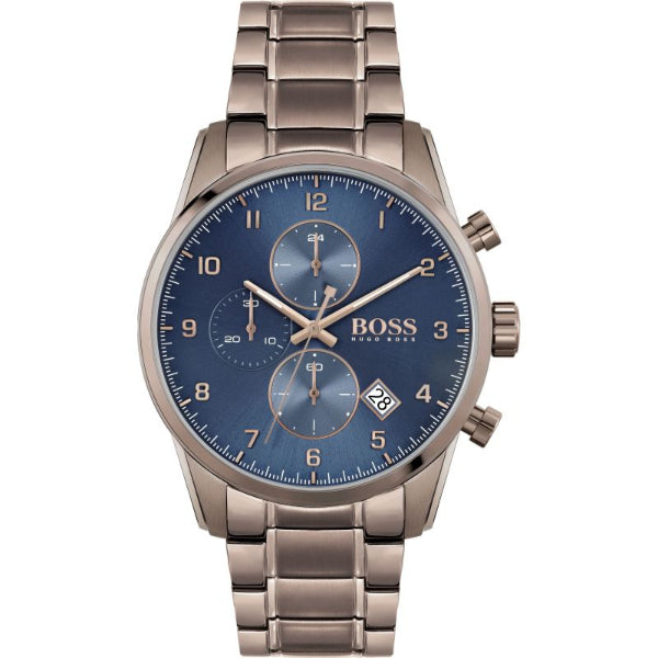 Buy Hugo Boss Mens Quartz Copper Stainless Steel Blue Dial 44mm Watch - 1513788 in Pakistan