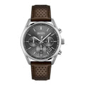 Buy Hugo Boss Mens Chronograph Quartz Leather Strap Grey Dial 44mm Watch - 1513476 in Pakistan