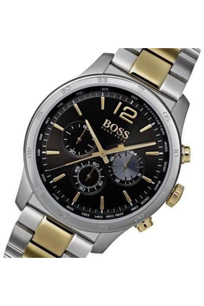 Buy Hugo Boss Mens Chronograph Quartz Stainless Steel Black Dial 44mm Watch - 1513529 in Pakistan