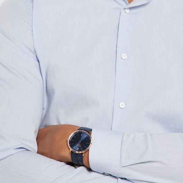 Buy Hugo Boss Mens Quartz Blue Leather Strap Blue Dial 40mm Watch - 1513371 in Pakistan