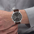 Buy Tommy Hilfiger Mens Quartz Leather Strap Grey Dial 44mm Watch - 1710422 in Pakistan
