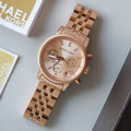 Buy Michael Kors Ritz Chronograph Rose Gold Dial Steel Ladies Watch - Mk6077 in Pakistan